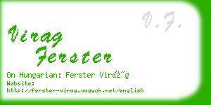 virag ferster business card